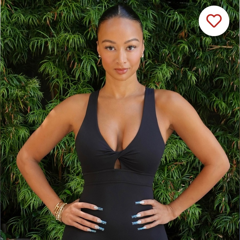 Fabletics Oasis Twist Front 7/8 Jumpsuit Black *SOLD OUT*